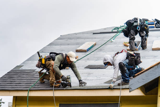 Professional Storm Damage Roof Repair technician working in Jersey City, NJ